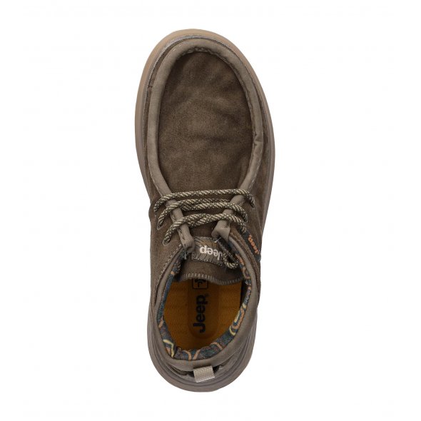 Jeep Ανδρικό Δερμάτινο Μποτάκι Kauai Wallabee Mid Suede JM52041A 020 Military