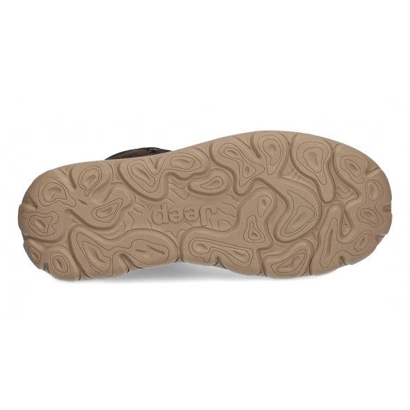 Jeep Ανδρικό Δερμάτινο Μποτάκι Kauai Wallabee Mid Suede JM52041A 030 Dark Brown
