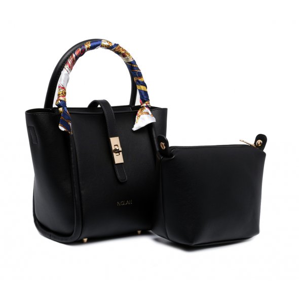 Nolah Γυναικεία Τσάντα Bridgerton Black Light Gold