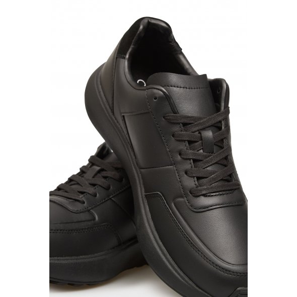 Calvin Klein Ανδρικό Δερμάτινο Sneaker HM0HM01957 0GJ Μαύρο