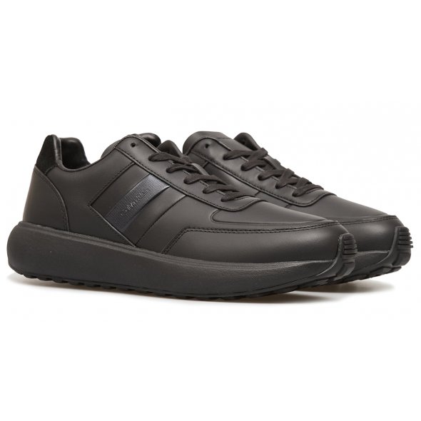Calvin Klein Ανδρικό Δερμάτινο Sneaker HM0HM01957 0GJ Μαύρο