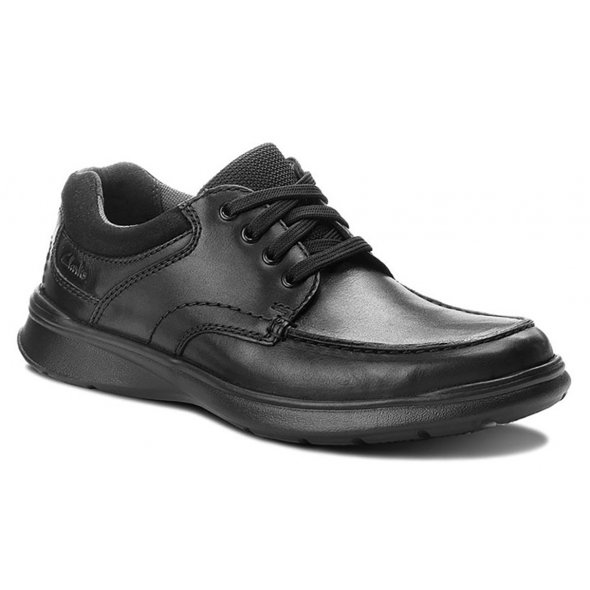 Clarks Cotrell Edge 261373857 Blk Smooth Leather