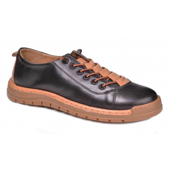 Apostolidis Shoes Δερμάτινο Παπούτσι F300 Μαύρο