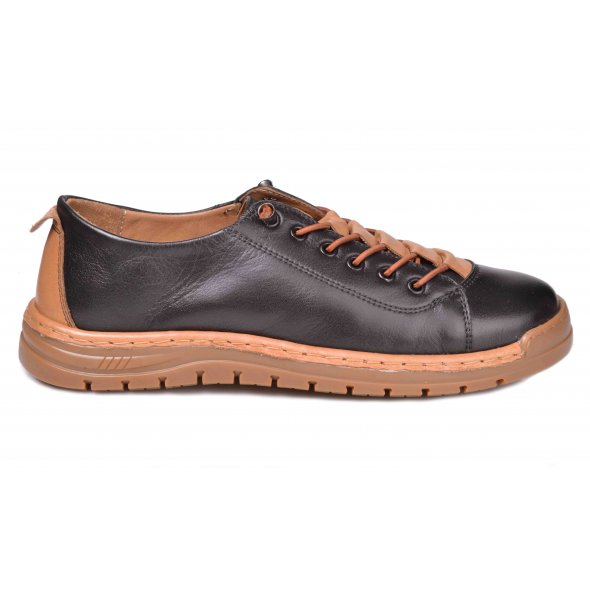 Apostolidis Shoes Δερμάτινο Παπούτσι F300 Μαύρο