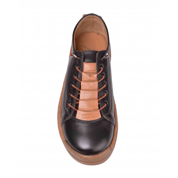 Apostolidis Shoes Δερμάτινο Παπούτσι F300 Μαύρο