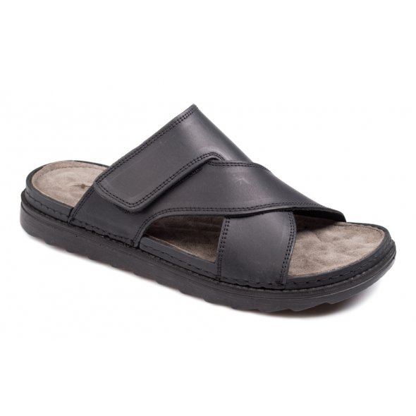 Apostolidis Shoes Ανδρική Παντόφλα A84 Μαύρο