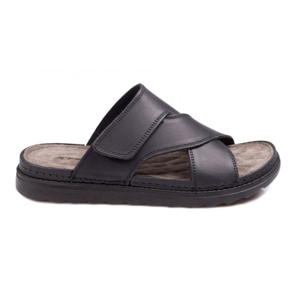 Apostolidis Shoes Ανδρική Παντόφλα A84 Μαύρο