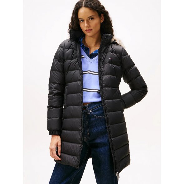 Tommy Hilfiger Essential Hooded Down Coat DW0DW18864 BDS Μαύρο