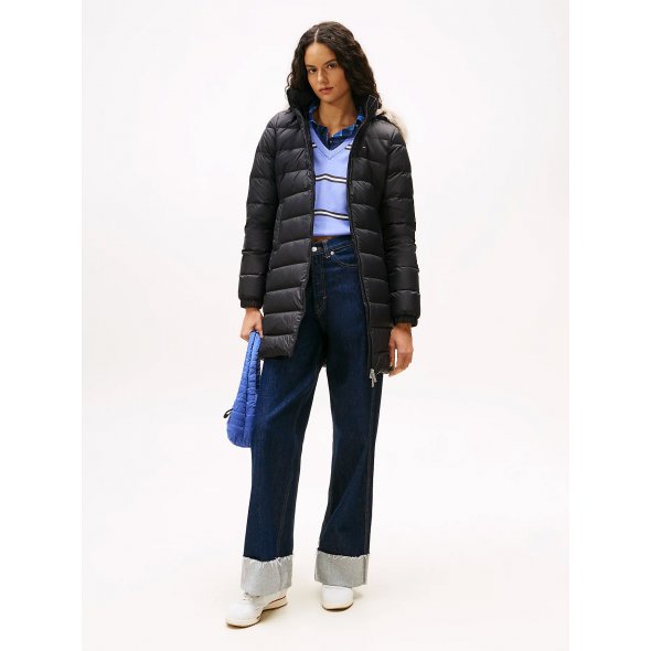 Tommy Hilfiger Essential Hooded Down Coat DW0DW18864 BDS Μαύρο