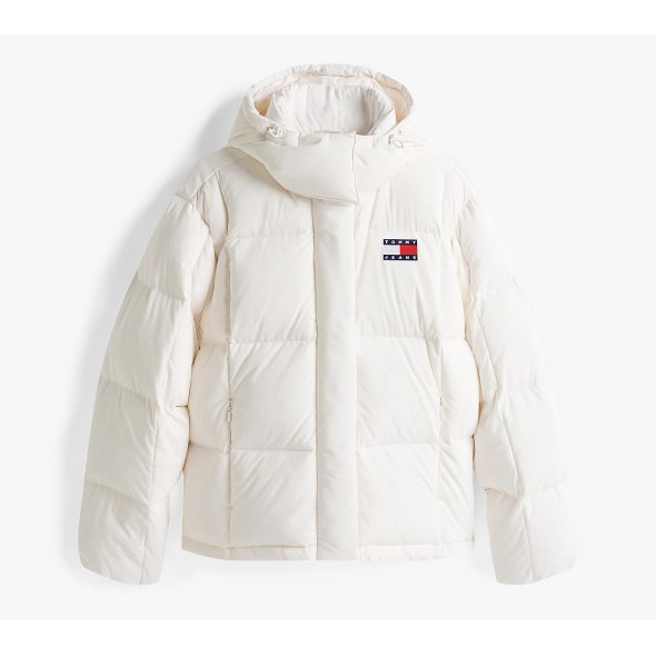 Tommy Hilfiger Alaska Grid Down Jacket DW0DW21623 YBH Λευκό