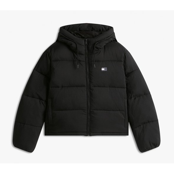 Tommy Hilfiger Hooded Puffer Jacket DW0DW21625 BDS Μαύρο