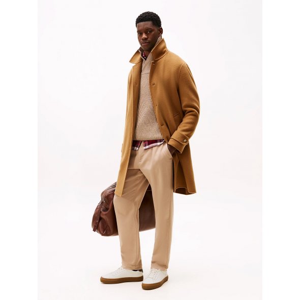 Tommy Hilfiger Ανδρικό Δερμάτινο Sneaker FM0FM05572 YBL Εκρού