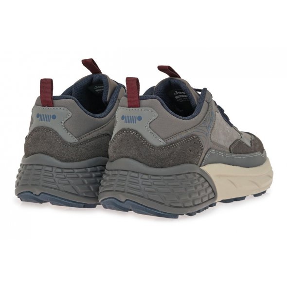 Jeep Ανδρικό Δερμάτινο Sneaker Groove JM52070A 055 Grey