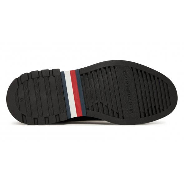 Tommy Hilfiger Ανδρικό Δερμάτινο Μποτάκι FM0FM05591 BDS Μαύρο