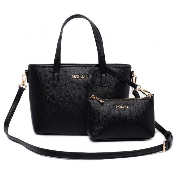 Nolah Γυναικεία Τσάντα Roma Black Light Gold