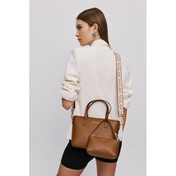 Nolah Γυναικεία Τσάντα Roma Brown Light Gold
