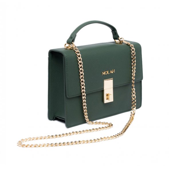 Nolah Γυναικεία Τσάντα Sevile Dark Green Light Gold