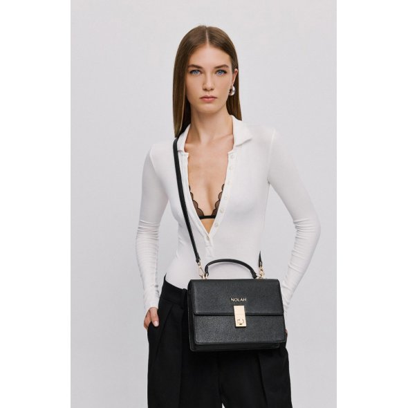 Nolah Γυναικεία Τσάντα Sevile Black Light Gold