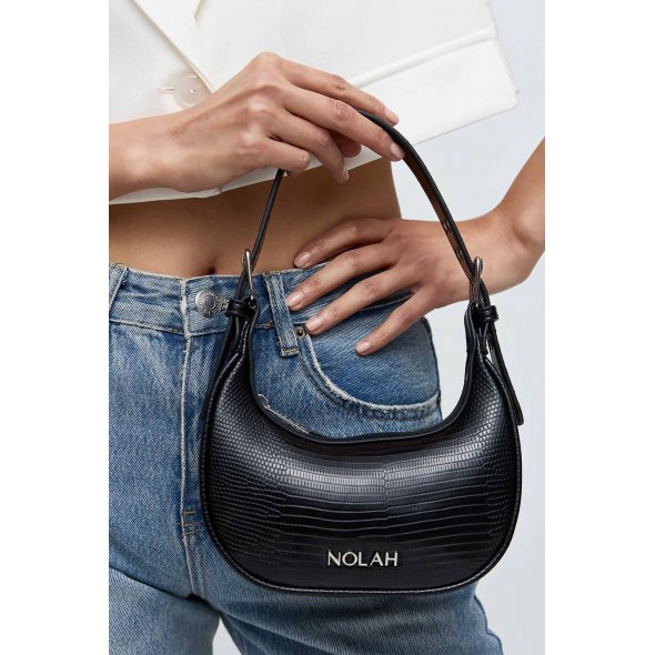 Nolah Γυναικεία Τσάντα Tiny Black Silver