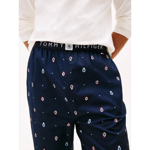 Tommy Hilfiger Σετ Ανδρικές Πιτζάμες UM0UM03592 0V0 Μπλε/Εκρου