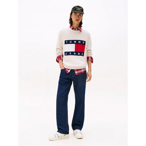 Tommy Hilfiger Ανδρικό πουλόβερ DM0DM22105 AFN Μπεζ