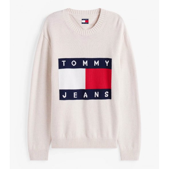 Tommy Hilfiger Ανδρικό πουλόβερ DM0DM22105 AFN Μπεζ