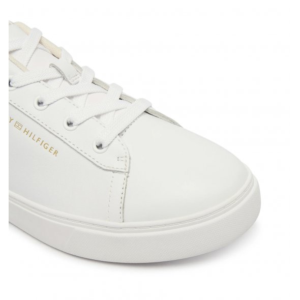 Tommy Hilfiger Γυναικείο Δερμάτινο Sneaker FW0FW09020 0K4 Λευκό