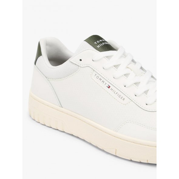 Tommy Hilfiger Ανδρικό Δερμάτινο Sneaker fm0fm05713 YBL Λευκό