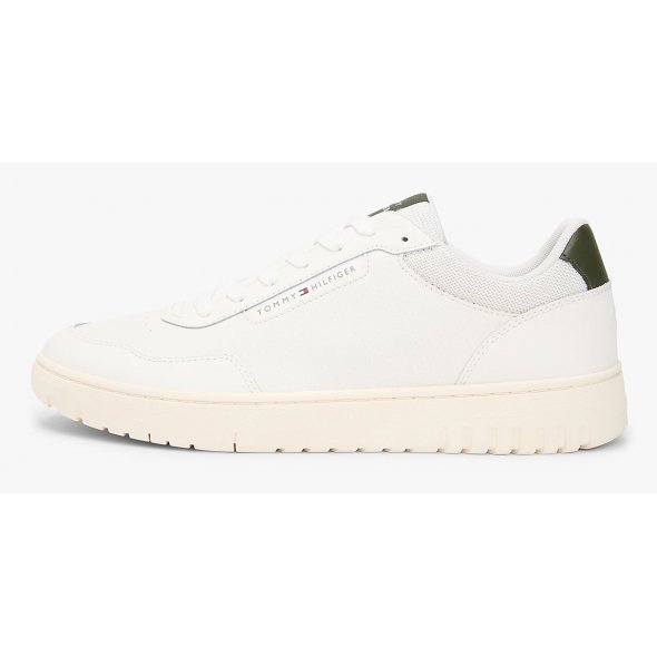 Tommy Hilfiger Ανδρικό Δερμάτινο Sneaker fm0fm05713 YBL Λευκό