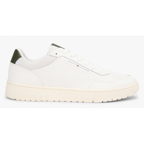 Tommy Hilfiger Ανδρικό Δερμάτινο Sneaker fm0fm05713 YBL Λευκό