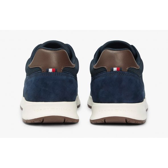 Tommy Hilfiger Ανδρικό Δερμάτινο Sneaker FM0FM05724 DW5 Μπλε