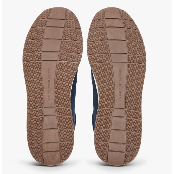 Tommy Hilfiger Ανδρικό Δερμάτινο Sneaker FM0FM05724 DW5 Μπλε