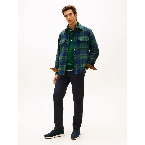 Tommy Hilfiger Ανδρικό Δερμάτινο Sneaker FM0FM05724 DW5 Μπλε