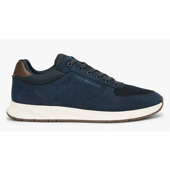 Tommy Hilfiger Ανδρικό Δερμάτινο Sneaker FM0FM05724 DW5 Μπλε