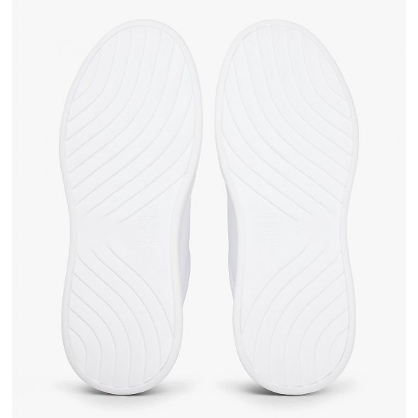 Tommy Hilfiger Γυναικείο Δερμάτινο Sneaker FW0FW09023 02R Λευκό