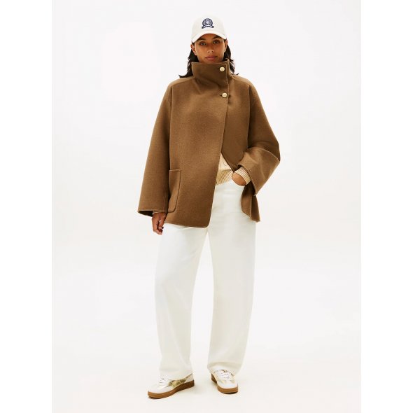 Tommy Hilfiger Γυναικείο Δερμάτινο Sneaker FW0FW09026 0HT Εκρού/Χρυσό