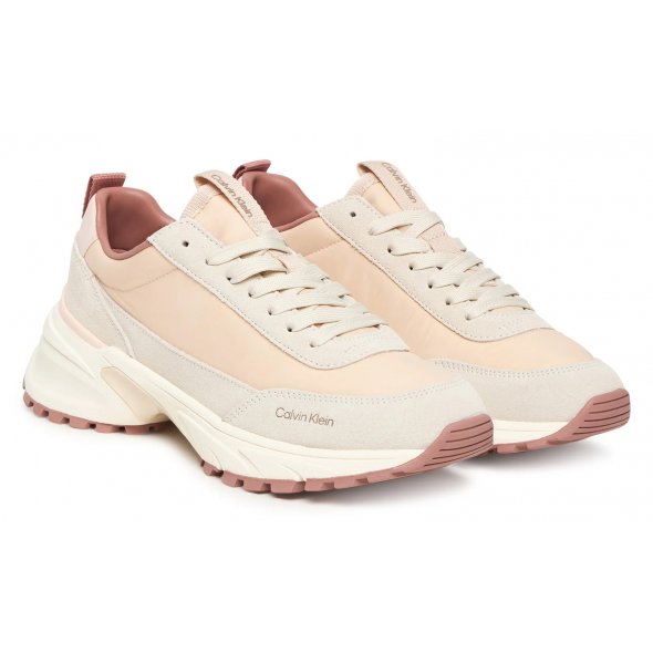 Calvin Klein Γυναικείο Δερμάτινο Sneaker YW0YW02075 0JB Ροζ