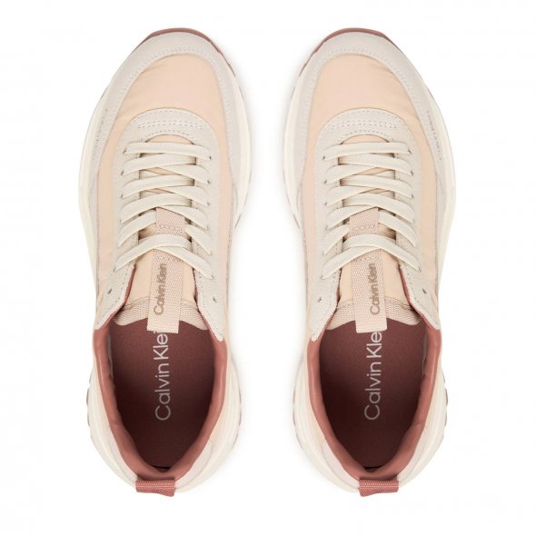 Calvin Klein Γυναικείο Δερμάτινο Sneaker YW0YW02075 0JB Ροζ