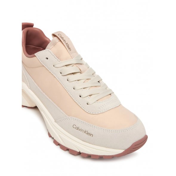 Calvin Klein Γυναικείο Δερμάτινο Sneaker YW0YW02075 0JB Ροζ