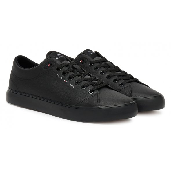Tommy Hilfiger Ανδρικό Δερμάτινο Sneaker FM0FM05511 00Z Μαύρο
