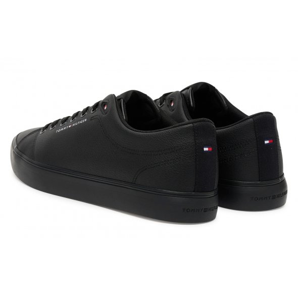 Tommy Hilfiger Ανδρικό Δερμάτινο Sneaker FM0FM05511 00Z Μαύρο