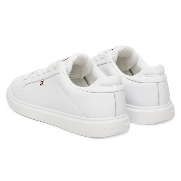 Tommy Hilfiger Γυναικείο Δερμάτινο Sneaker FW0FW08948 YBS Λευκό