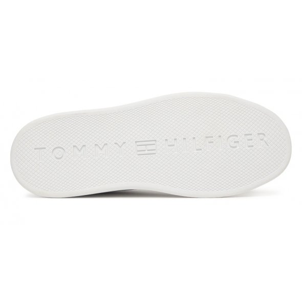 Tommy Hilfiger Γυναικείο Δερμάτινο Sneaker FW0FW08948 YBS Λευκό