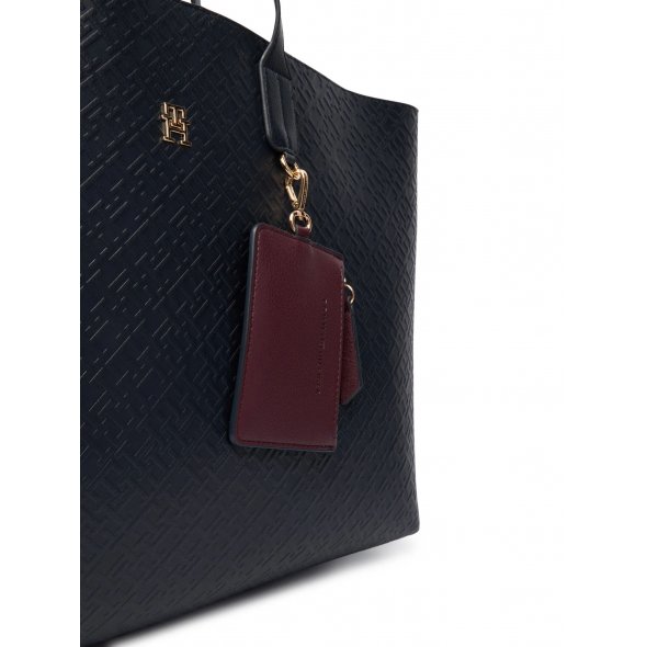 Tommy Hilfiger Τσάντα Th Icon Tote Mono AW0AW18174 DW6 Μπλε