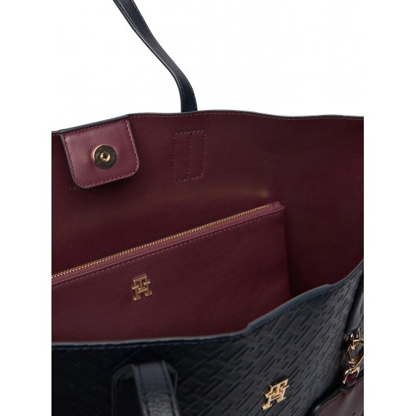 Tommy Hilfiger Τσάντα Th Icon Tote Mono AW0AW18174 DW6 Μπλε