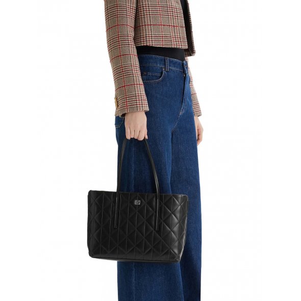 Calvin Klein Γυναικεία Τσάντα Quilted Small Tote LV04F3325G UB1 Μαύρο