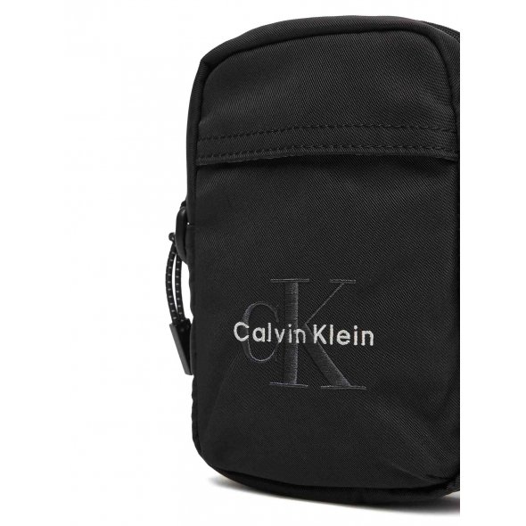 Calvin Klein Ανδρικό Τσαντάκι Bold Logo Nylon Slim Reporter LV04D3231G UB1 Μαύρο