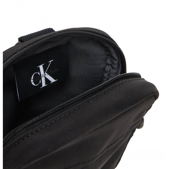Calvin Klein Ανδρικό Τσαντάκι Bold Logo Nylon Slim Reporter LV04D3231G UB1 Μαύρο