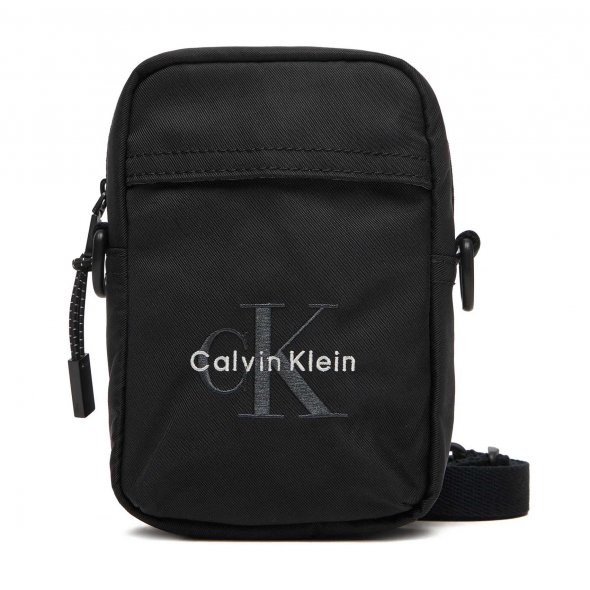 Calvin Klein Ανδρικό Τσαντάκι Bold Logo Nylon Slim Reporter LV04D3231G UB1 Μαύρο