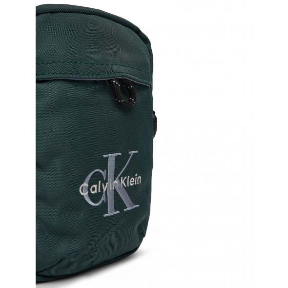 Calvin Klein Ανδρικό Τσαντάκι Bold Logo Nylon Slim Reporter LV04D3231G 60S Πράσινο